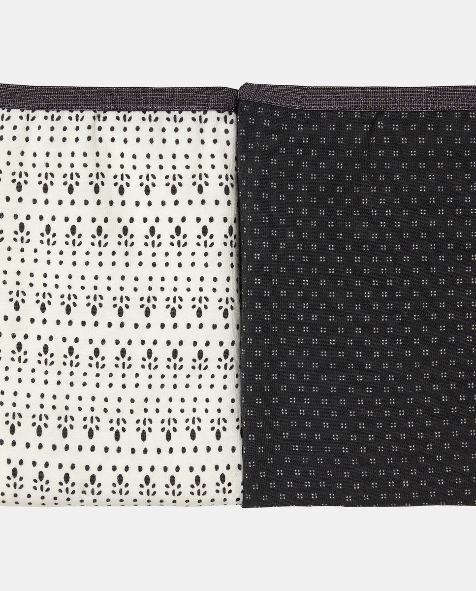 Pack 5 braga bikini algodón estampadas Verde Agua-4