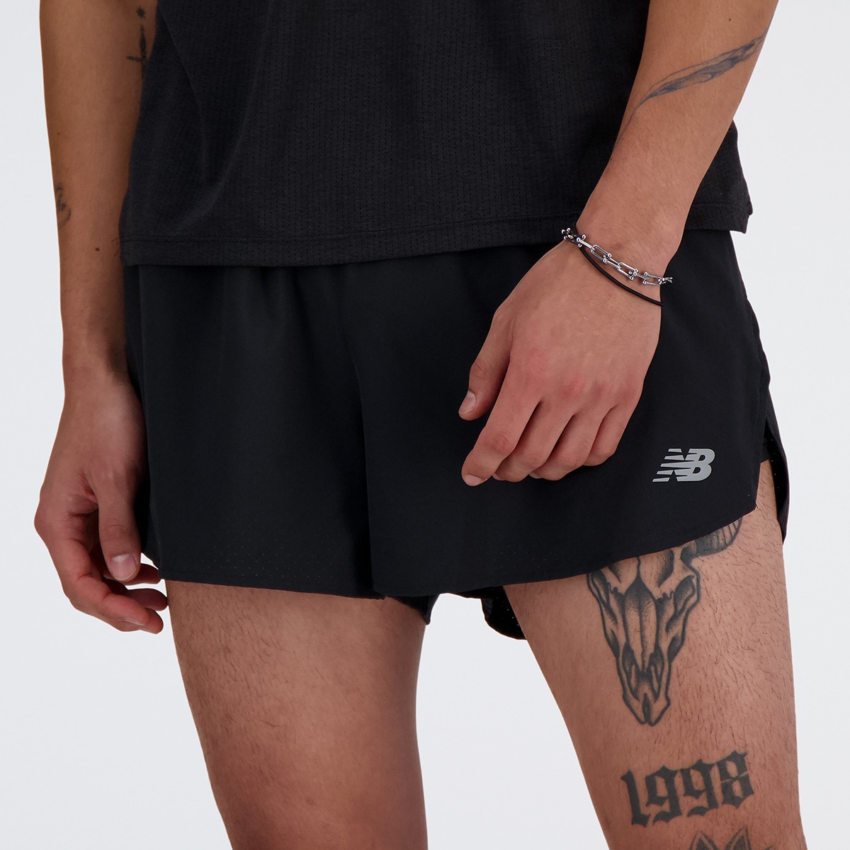 Calções de Homem 3" RC Seamless Split Preto-6