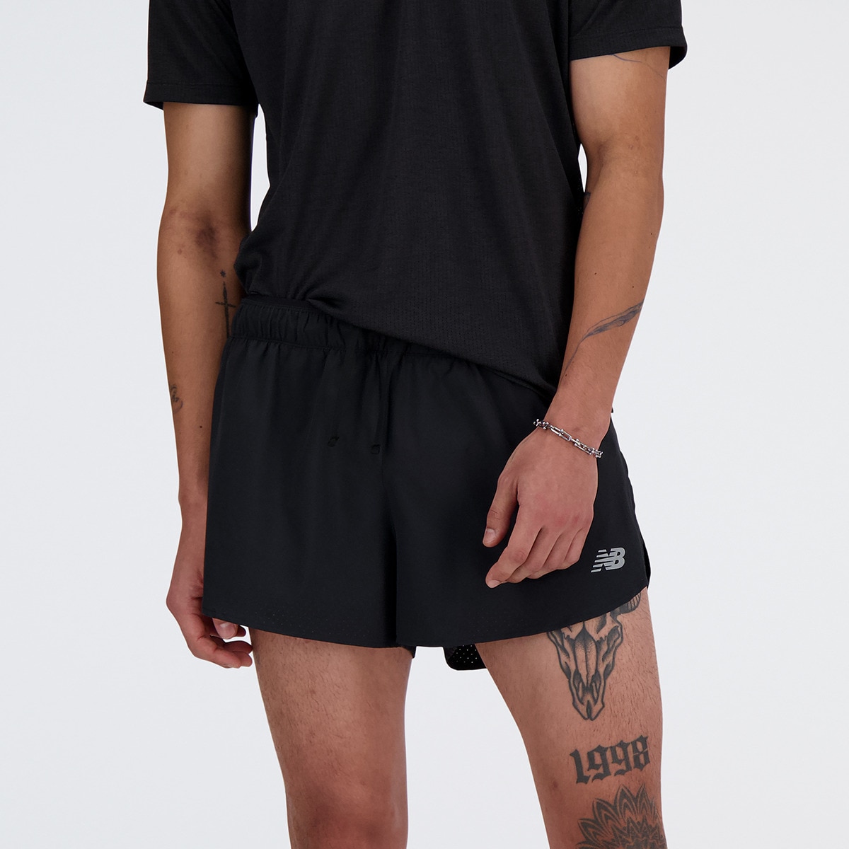Calções de Homem 3" RC Seamless Split Preto-5