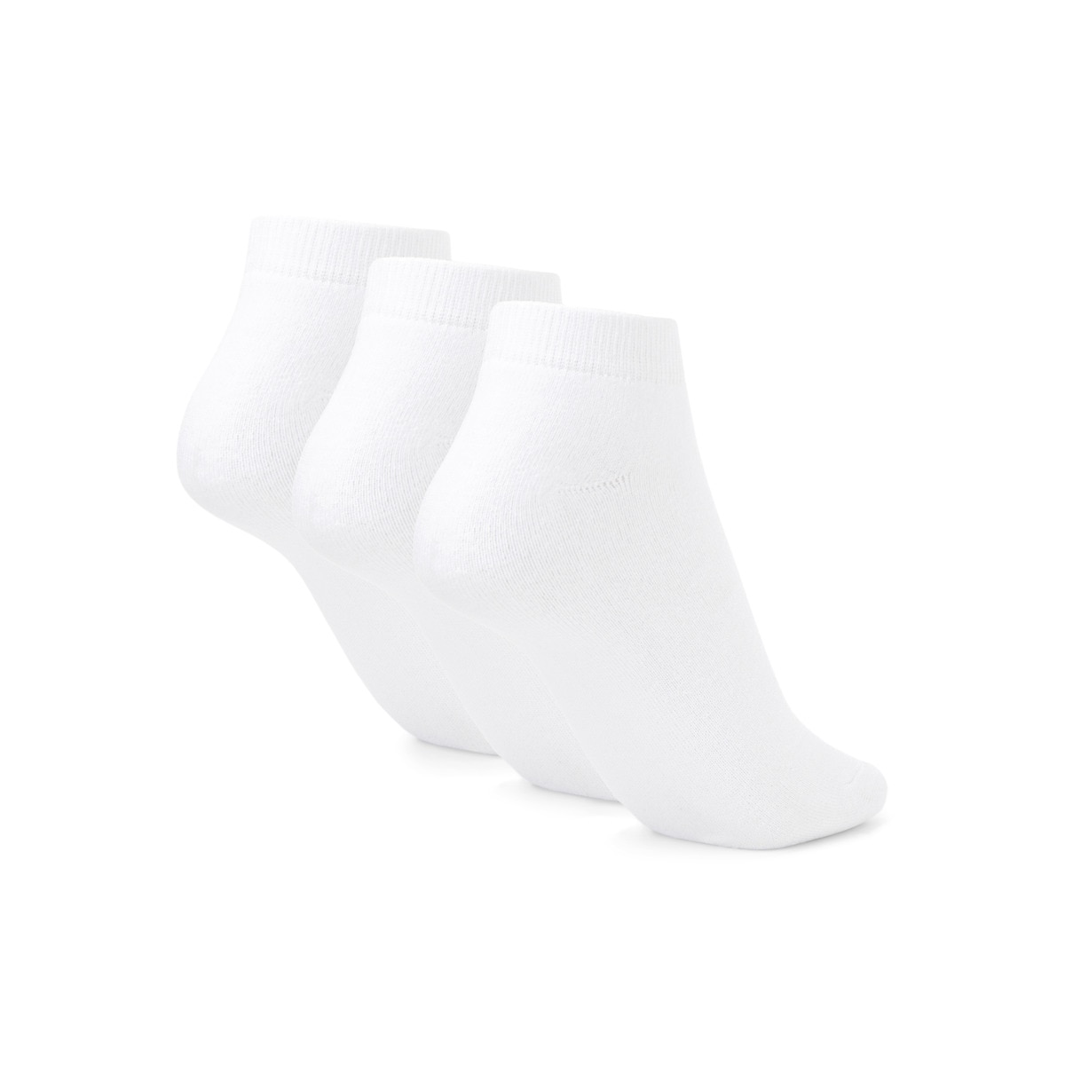 Meias de Treino de Cano Baixo - Pack de Três Pares Branco-2