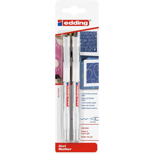 Imagem 0 de Rollerball de Gel 0,7mm Branco Edding