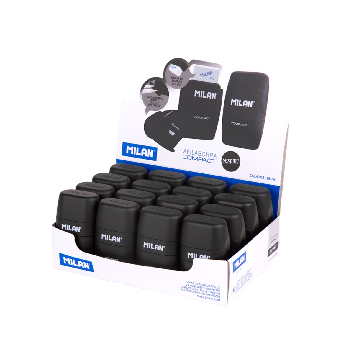 Afilaborra Compact Shadow, MILAN, negro Negro-2