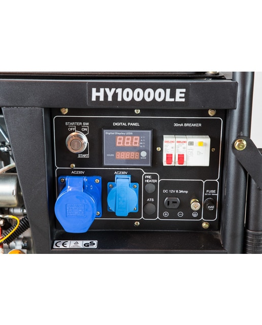 Generador Monofásico Abierto Gasolina 4T 7,8 kW HY10000LEK Negro-5