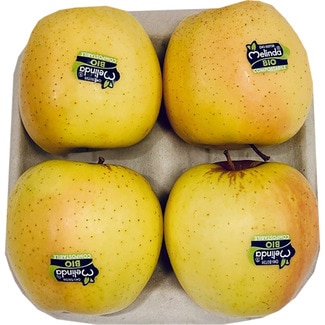 manzana golden ecológica bandeja 800 g peso aproximado - Melinda Bio