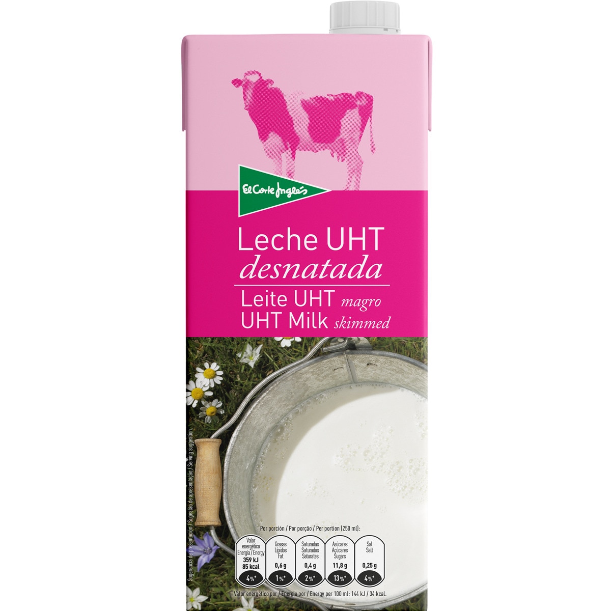 leche desnatada de Galicia brik 1 l