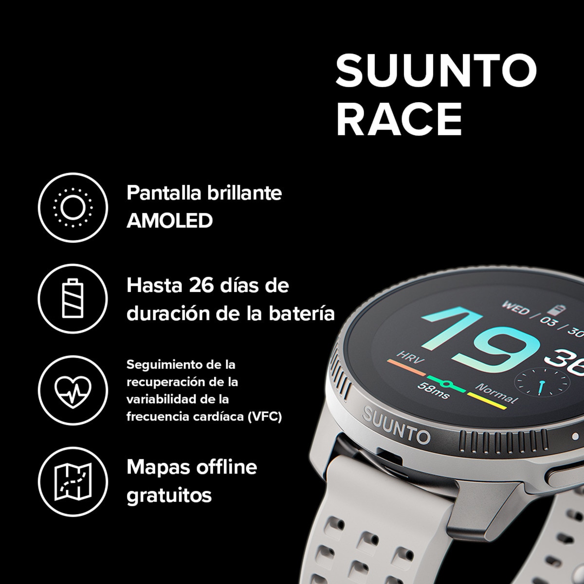 Relógio GPS Race Branco-12