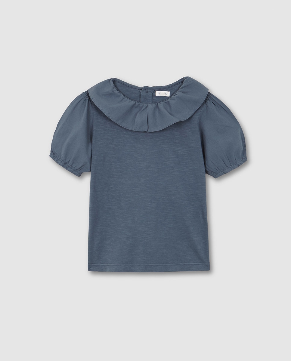 Gocco Camicetta Bimba Con Collo A Volant: Eleganza Per Autunno/Inverno