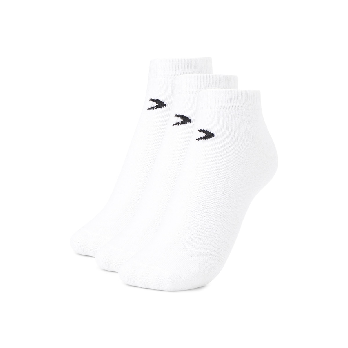 Meias de Treino de Cano Baixo - Pack de Três Pares Branco-1