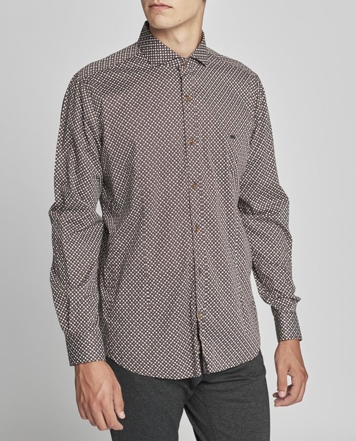 Imagen 0 de Camisa estampada cuello italiano