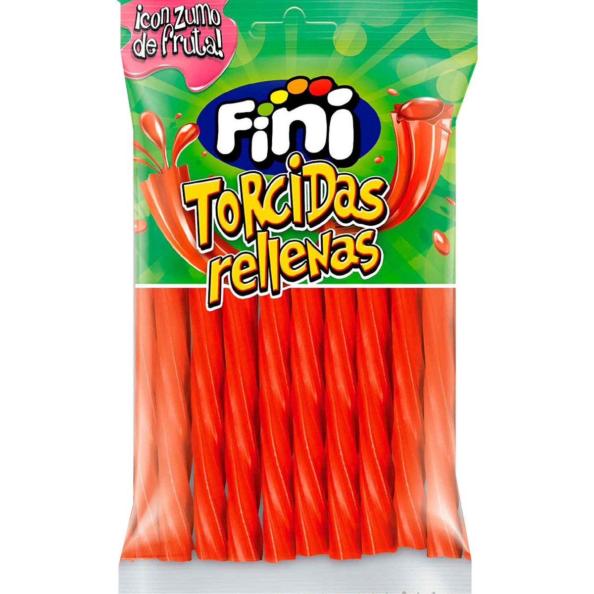 torcidas de regaliz rojo rellenas bolsa 140 g