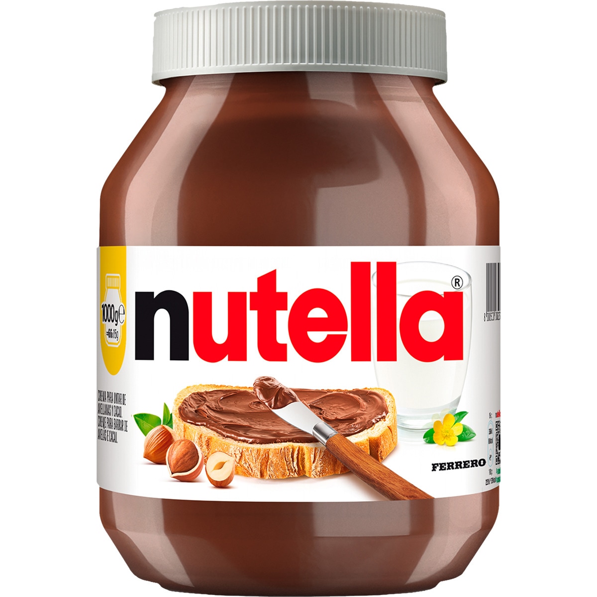 crema de cacao y avellanas formato familiar tarro 1 kg