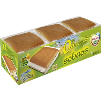 sobaos 0% azúcares añadidos y sin aceite de palma paquete 340 g - Codan