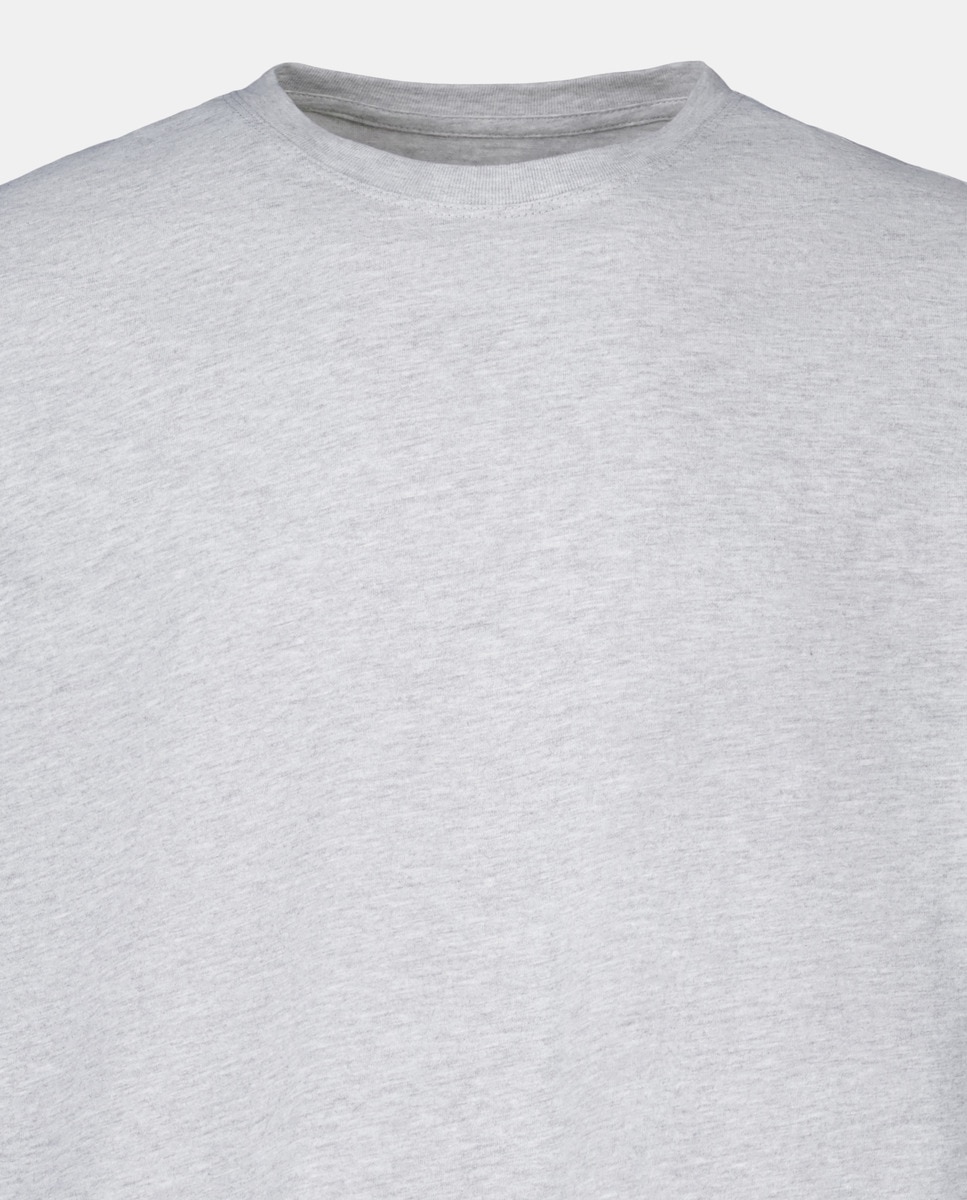 T-shirt em algodão BCI cinzenta com manga curta Cinzento-5