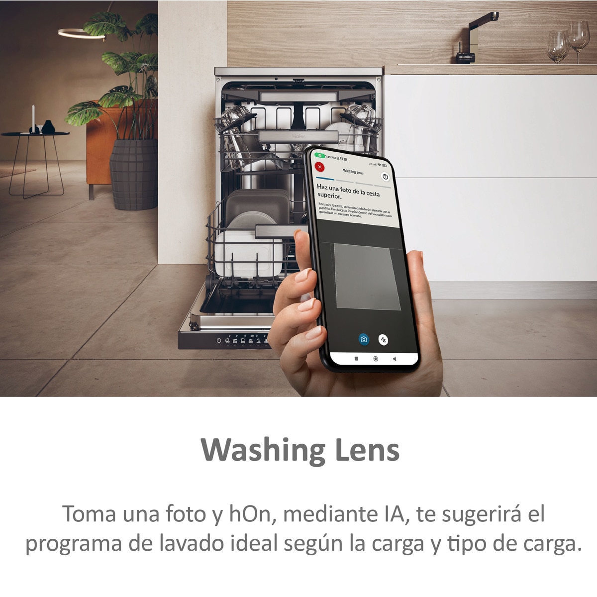 Lavavajillas Haier 15 servicios, 3º bandeja, 60 cm con WIFI I-PRO SHINE - XF 5C4M1X Inox-7