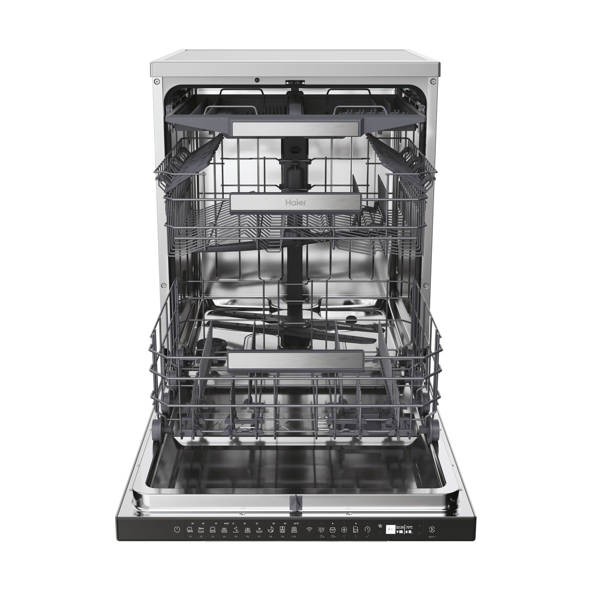 Lavavajillas Haier 15 servicios, 3º bandeja, 60 cm con WIFI I-PRO SHINE - XF 5C4M1X Inox-4