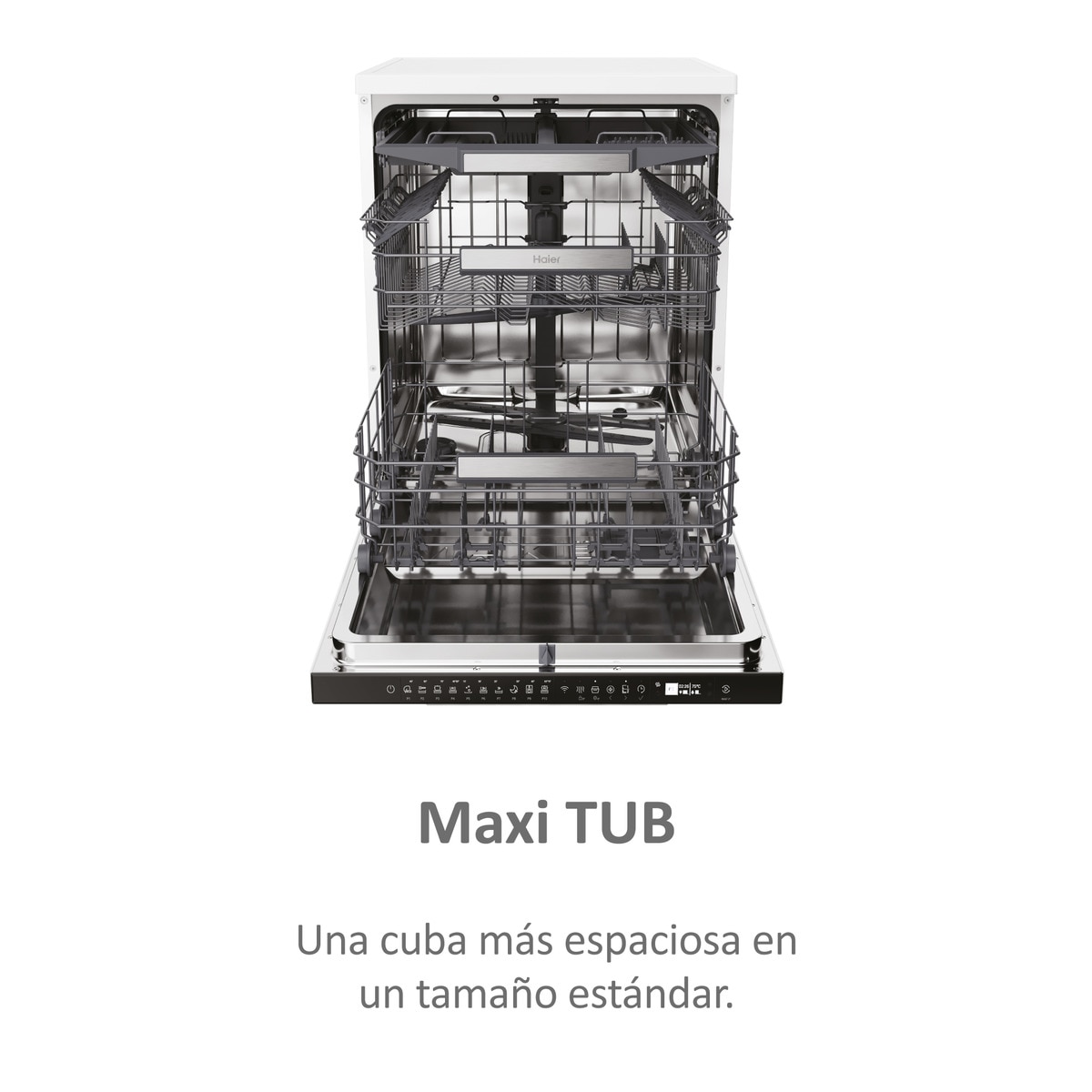 Lavavajillas Haier 15 servicios, 60 cm, 3º bandeja, con WIFI I-PRO SHINE - XF 5C4M1W Blanco-10