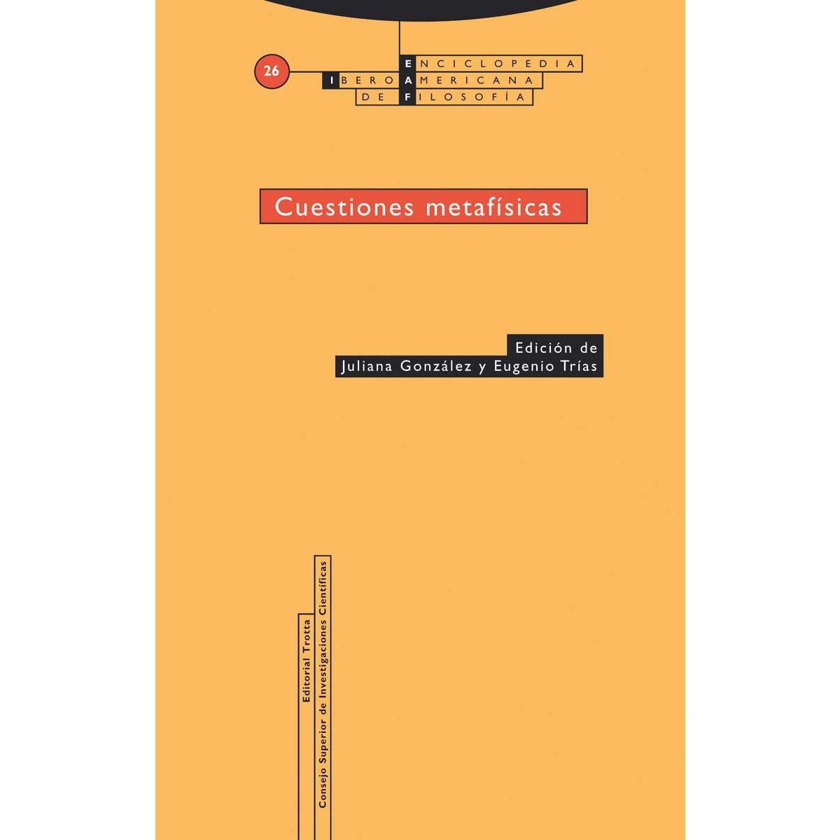 Cuestiones metafísicas: Vol. 26(Tapa blanda) 1