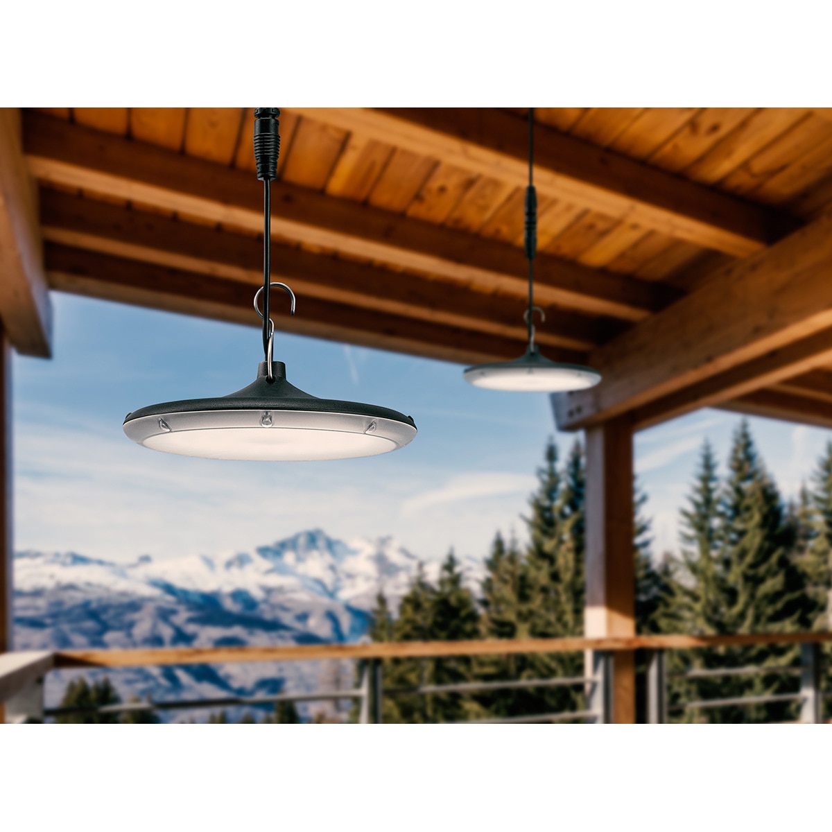 Apliques Solares LED Gloria con Mando + Panel solar 4000K 1.000 lm Garza Negro-2