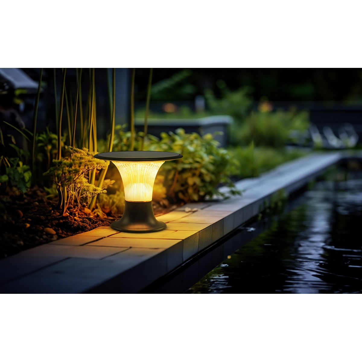 Aplique Solar LED Sobremesa Goliat CCT 3000K-4000K 2.200 lm Negro-4