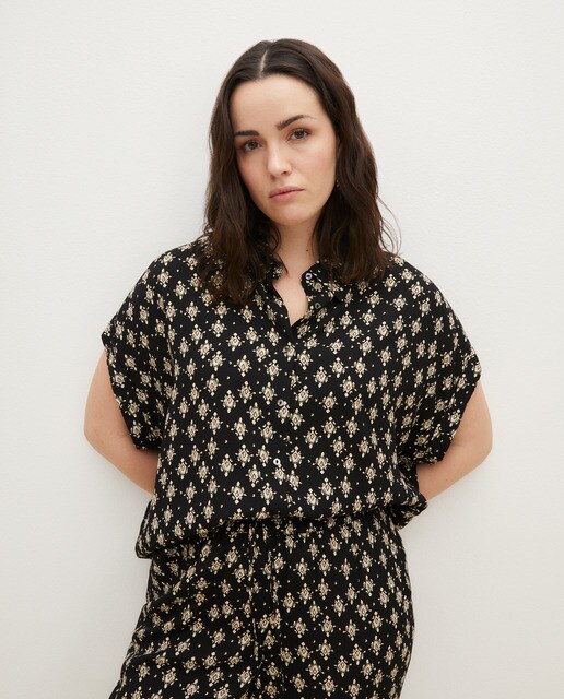 blusa negra corte ingles