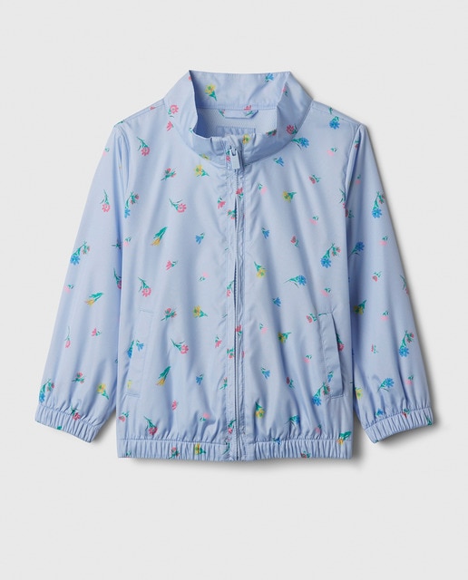 Imagen 0 de Cazadora de niña con estampado floral y dos bolsillos