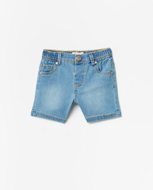 Imagen 0 de Bermuda básica denim de bebé niño