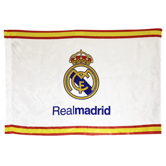Imagem 0 de Bandeira Grande com o Escudo do Real Madrid C.F. e Debruado da Bandeira de Espanha