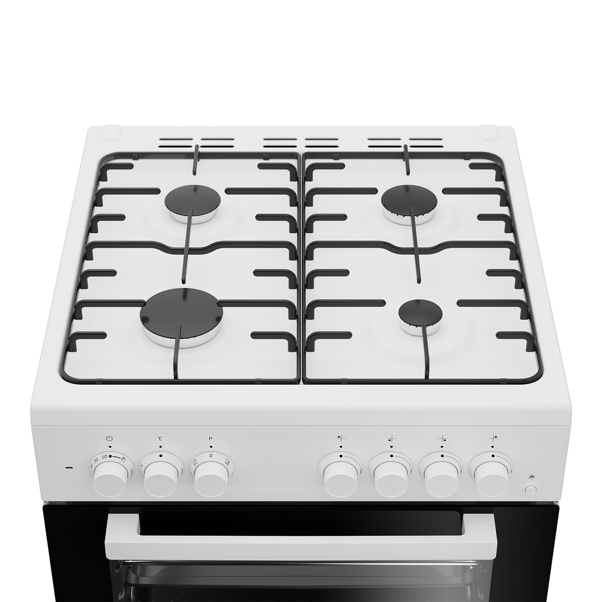 Cocina compacta Beko con 4 quemadores y horno - FSE62110DW Blanco-4
