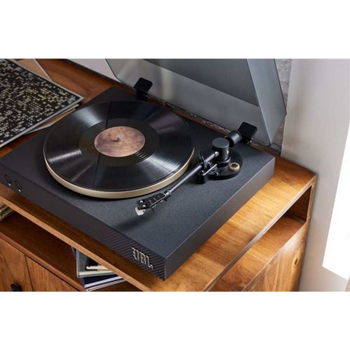 Giradiscos JBL Spinner Turntable com Bluetooth - Preto / Dourado Negro / Ouro-12