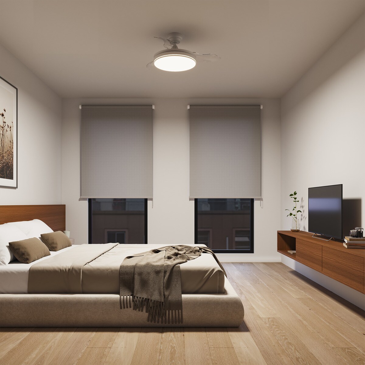 Ventilador de techo 28 W Noa con luz LED integrada 20 W Ø 91 cm Blanco-15