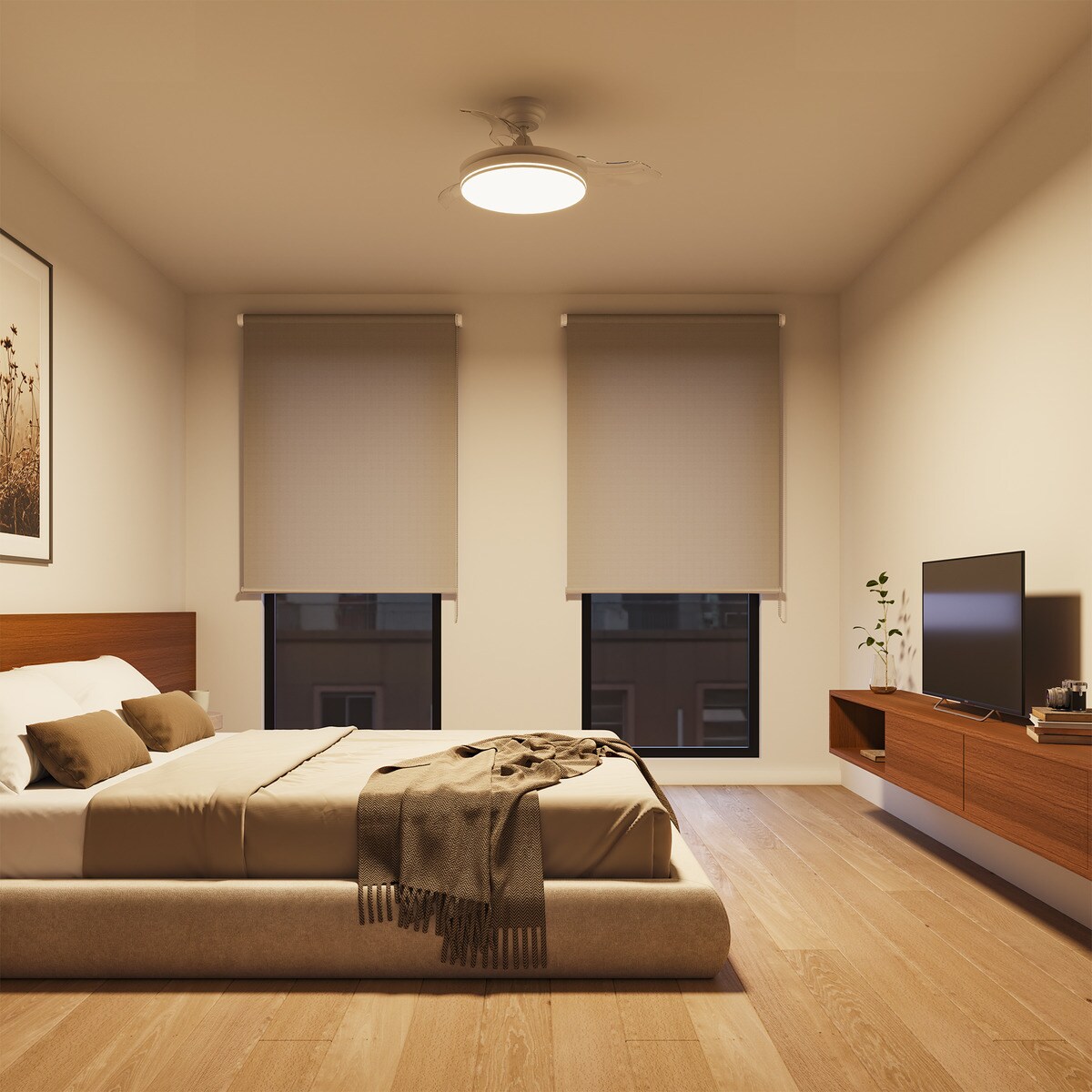 Ventilador de techo 28 W Noa con luz LED integrada 20 W Ø 91 cm Blanco-14