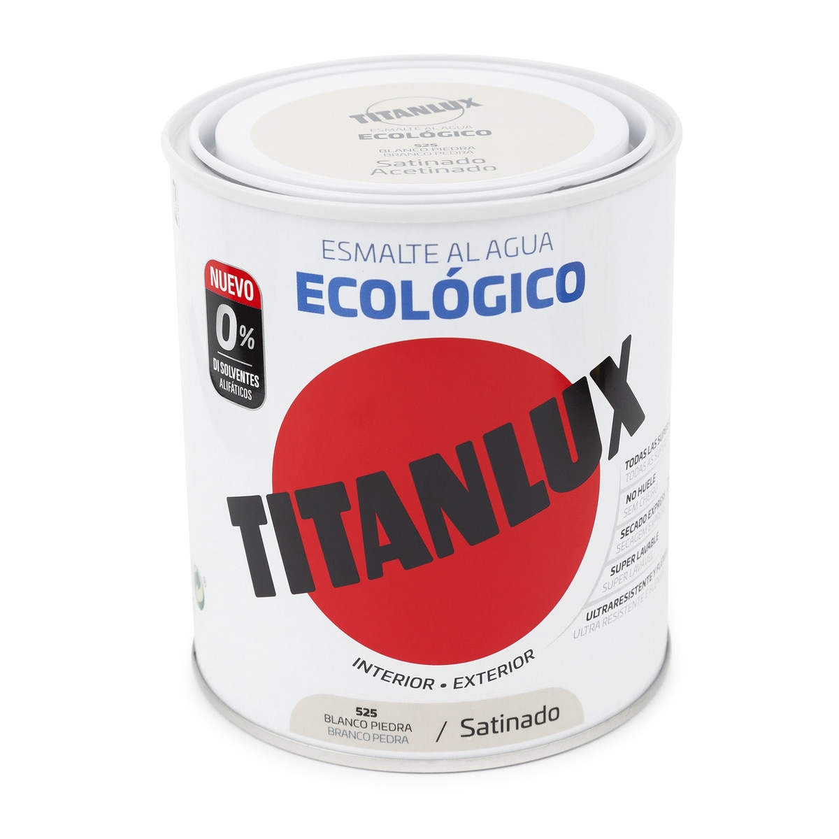 Verniz Acrílico Aquoso Ecológico Mate - 250 ml Branco Pedra-1