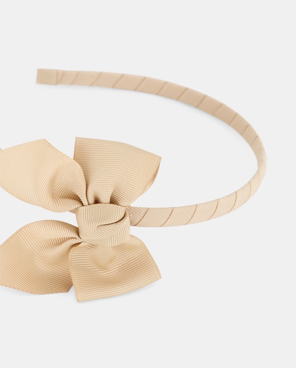 Bandolete com Laço de Grosgrain Bege-2