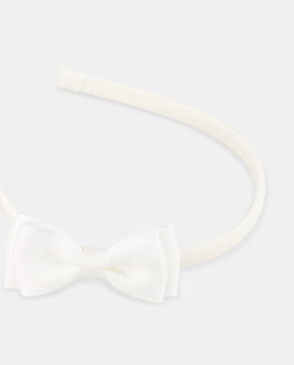 Bandolete com Laço Duplo de Grosgrain Branco-2