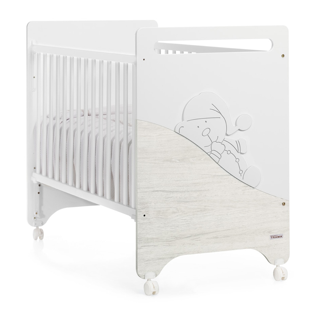 Imagem 0 de Berço Trama Cama Série Good Night Branco Mate/acácia