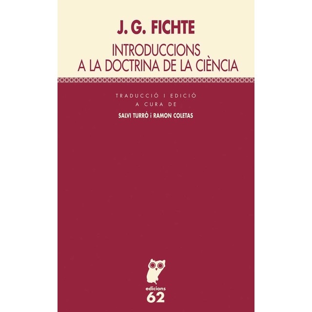 Imagen 0 de Introduccions a la doctrina de la ciència  (Tapa blanda con solapas)