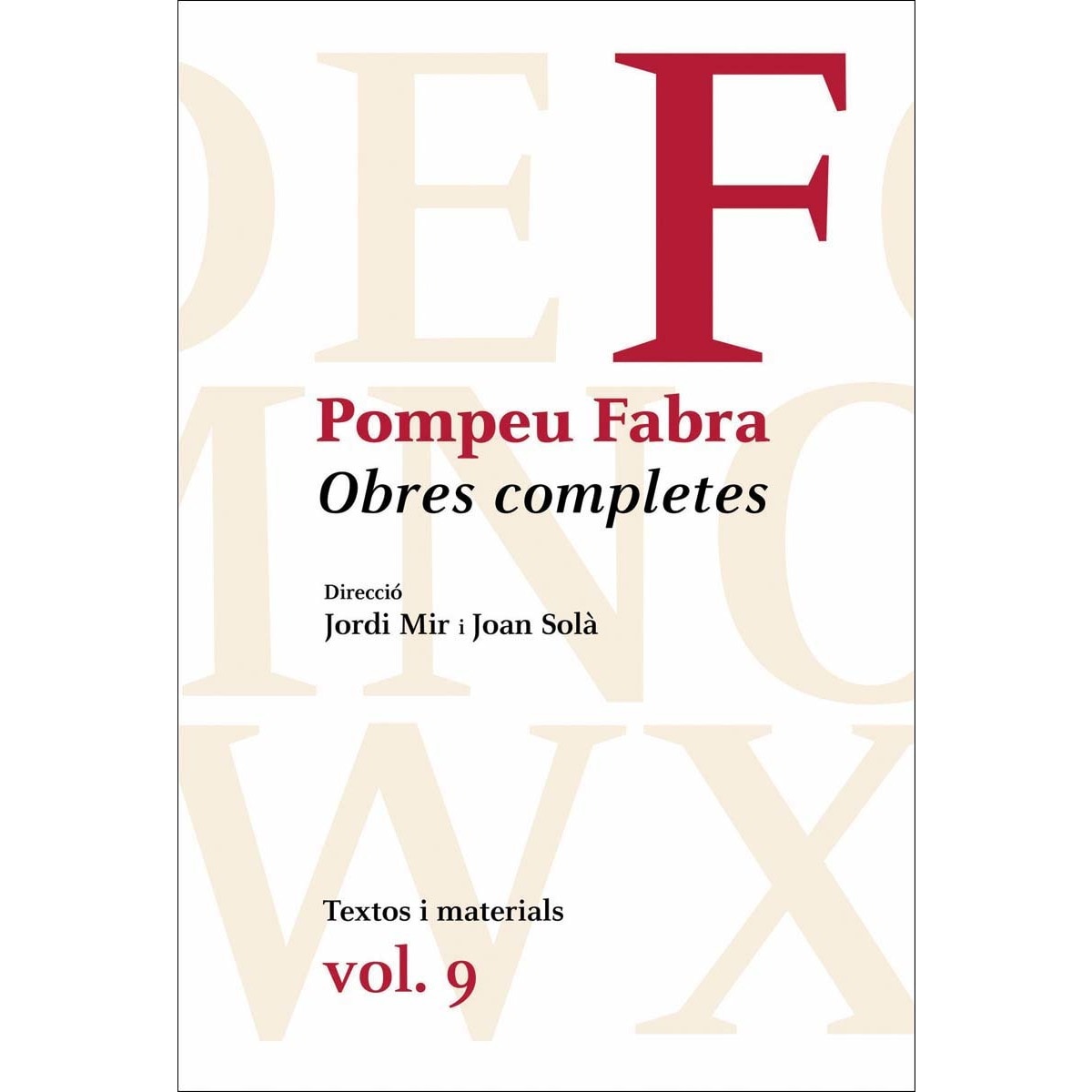 Obres Completes Pompeu Fabra, 9 (Capa dura) 1