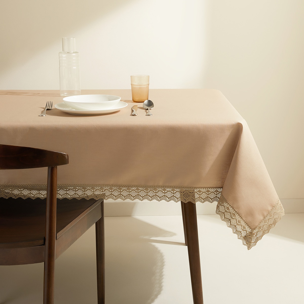 Toalha de Mesa Antimanchas Resinada Wendy 2 Linho-1
