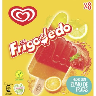 Frigodedo helado con zumo de frutas 8 unidades estuche 512 ml - Frigo