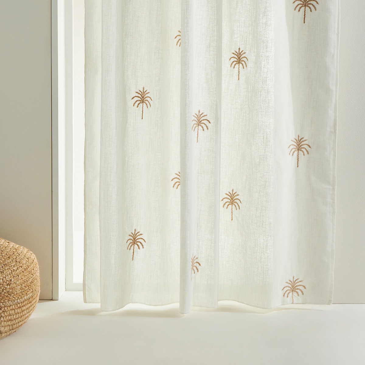 Cortina Confecionada com Sistema Multiusos Kaft Bege-1