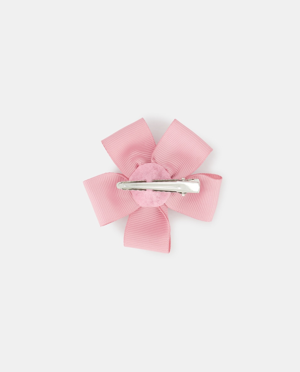 Gancho com Flor de Grosgrain Rosa-2