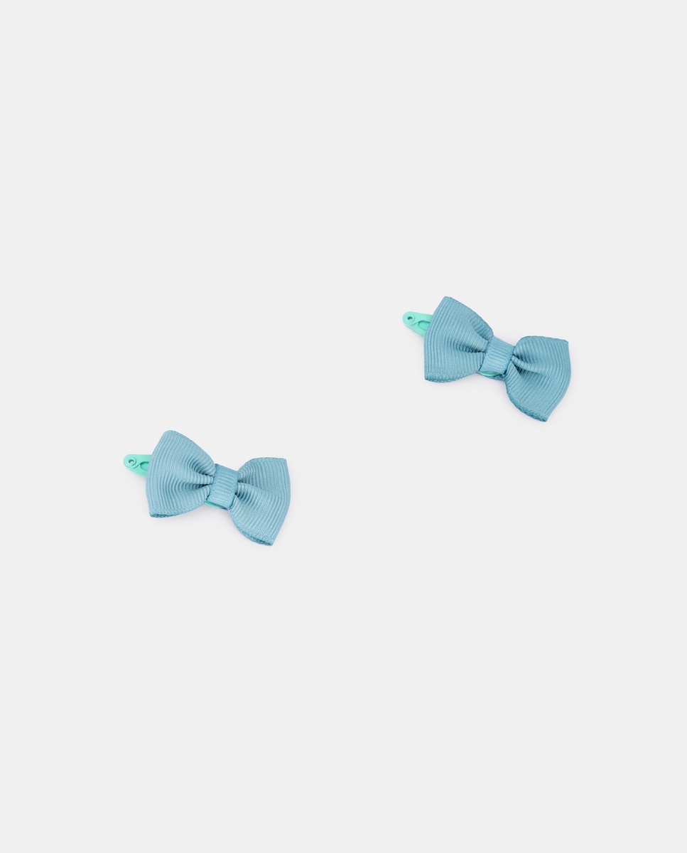 Pack de Dois Ganchos com Laço de Grosgrain Verde-1