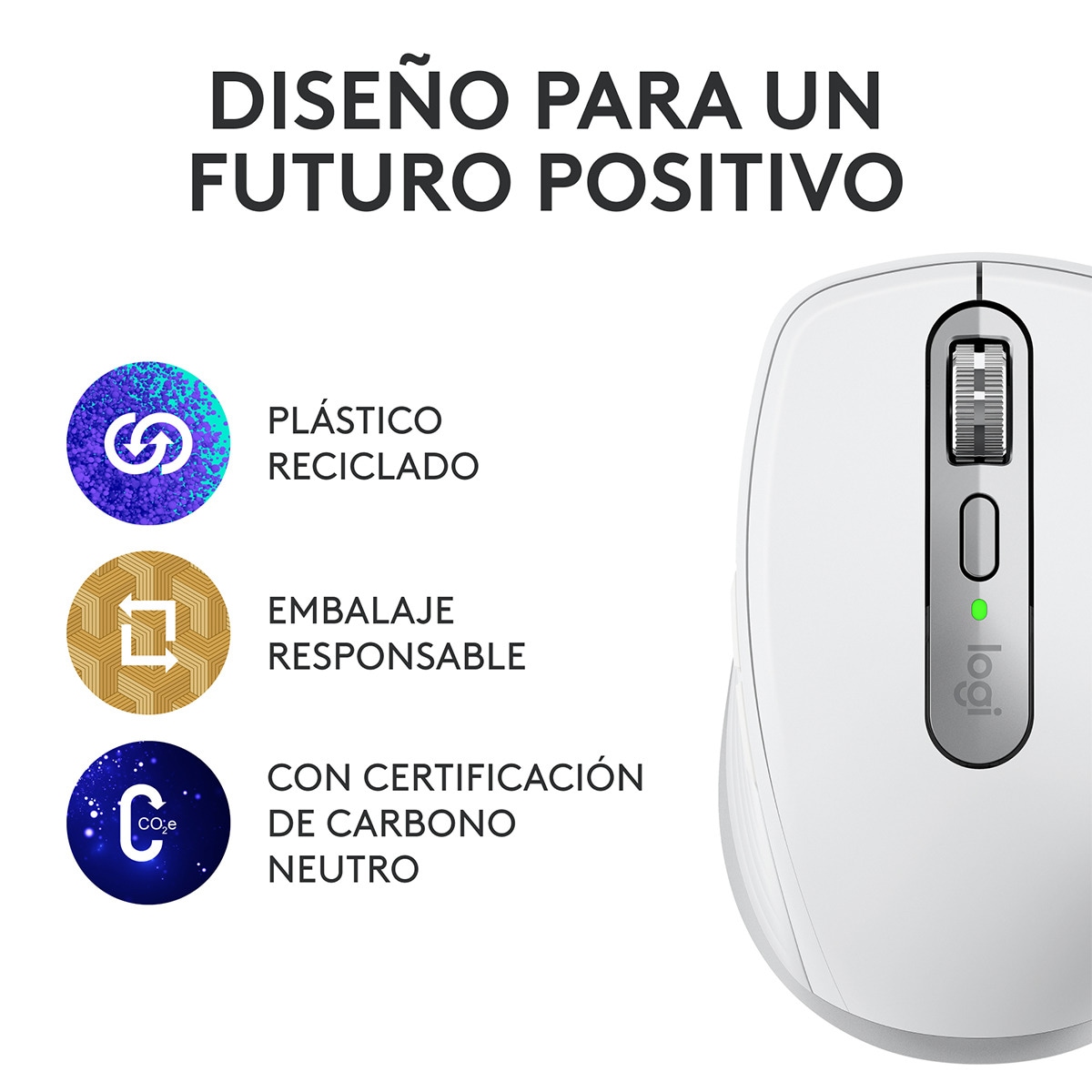 Ratón inalámbrico Logitech MX Anywhere 3S blanco Gris claro-4