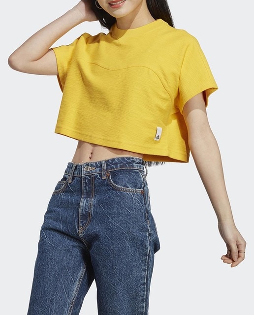 Imagen 0 de Camiseta de mujer Lounge Terry Loop Crop adidas