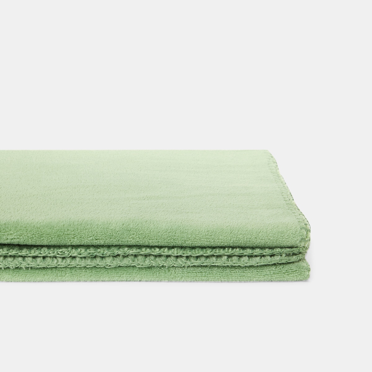 Manta Básica 80x110 cm Lisa "Coral Fleece" Verde-1