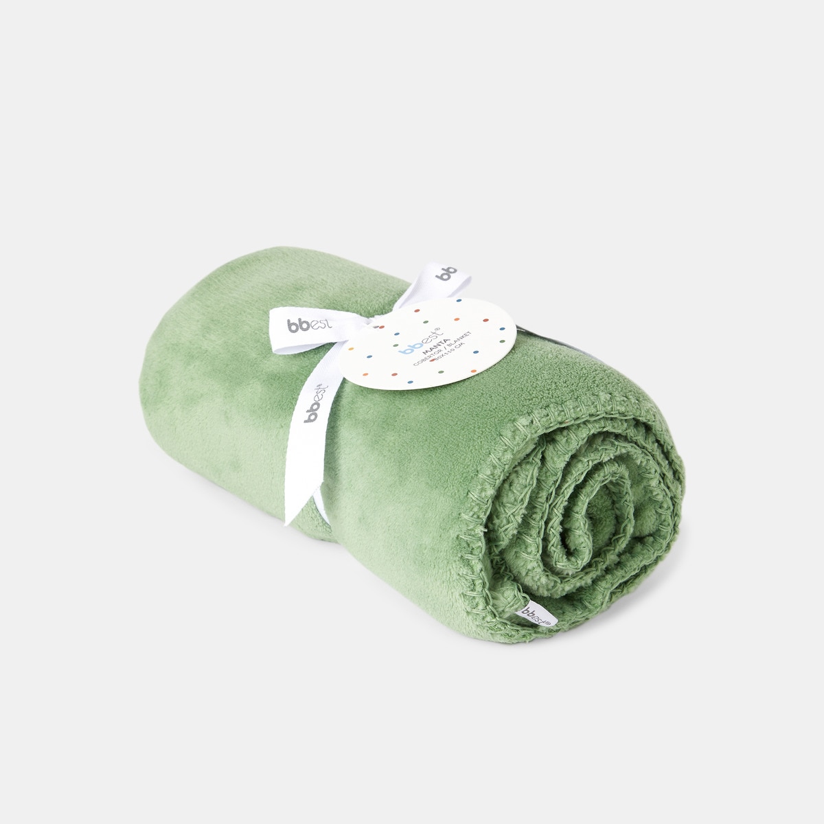 Manta Básica 80x110 cm Lisa "Coral Fleece" Verde-3