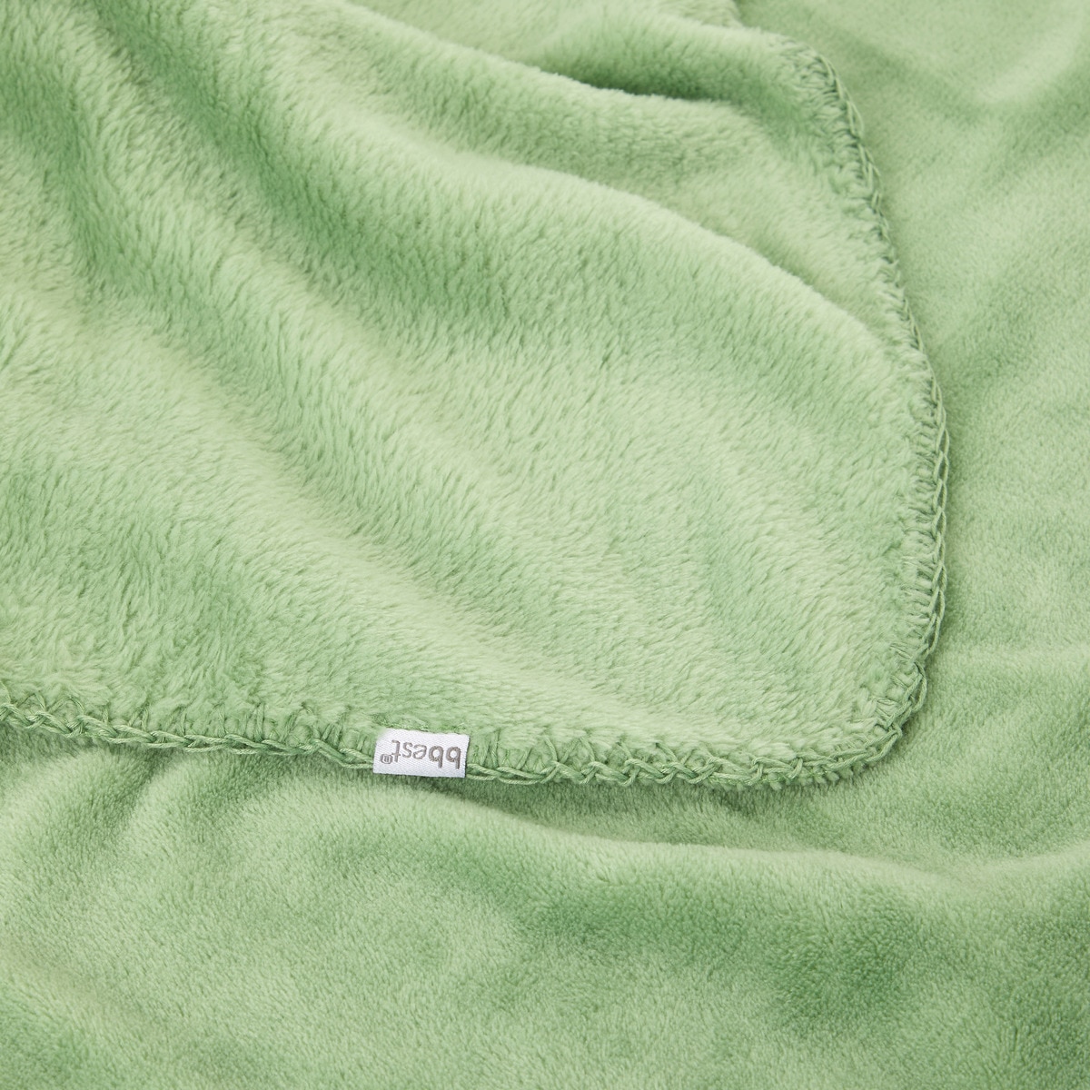 Manta Básica 80x110 cm Lisa "Coral Fleece" Verde-2