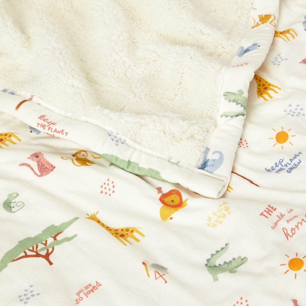 Manta Jungle 80x110 cm Dupla Face Multicolor-2