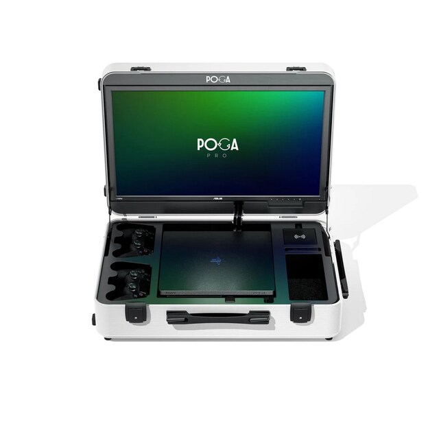 Imagem 0 de Mala POGA Pro Trolley com Monitor Gaming de 21,5" para PS4 Slim - Branco