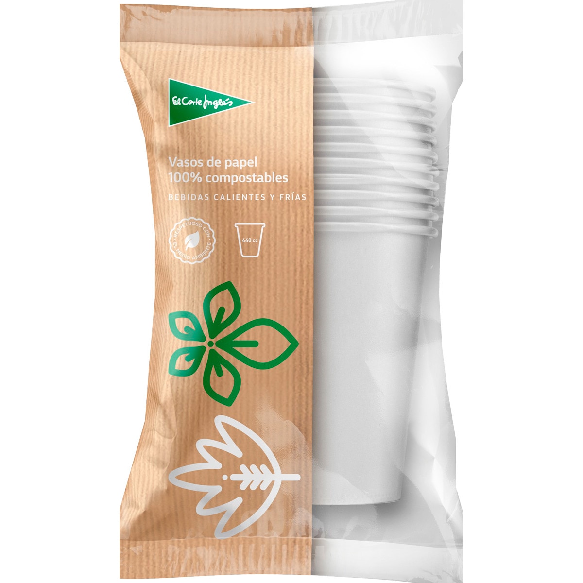 Copos de Papel 440 Ml embalagem 10 unidades